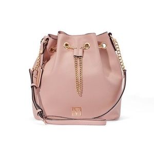 Victoria's Secret Bucket Crossbody Bag Pink NEW
